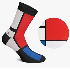 Curator Piet Mondrian Compostion II  Socks from SF Moma Museum